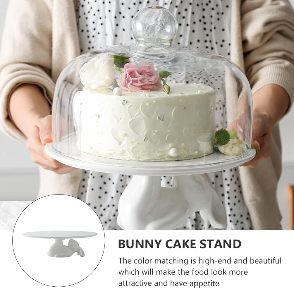 DOITOOL White Ceramic Dessert Plates 25cm - Elegant Cupcake Stand for Wedding, Easter Table Decor, Fruit Snacks & Candy Display - Perfect for Home Decor, Party Serving, and Jewelry Organization