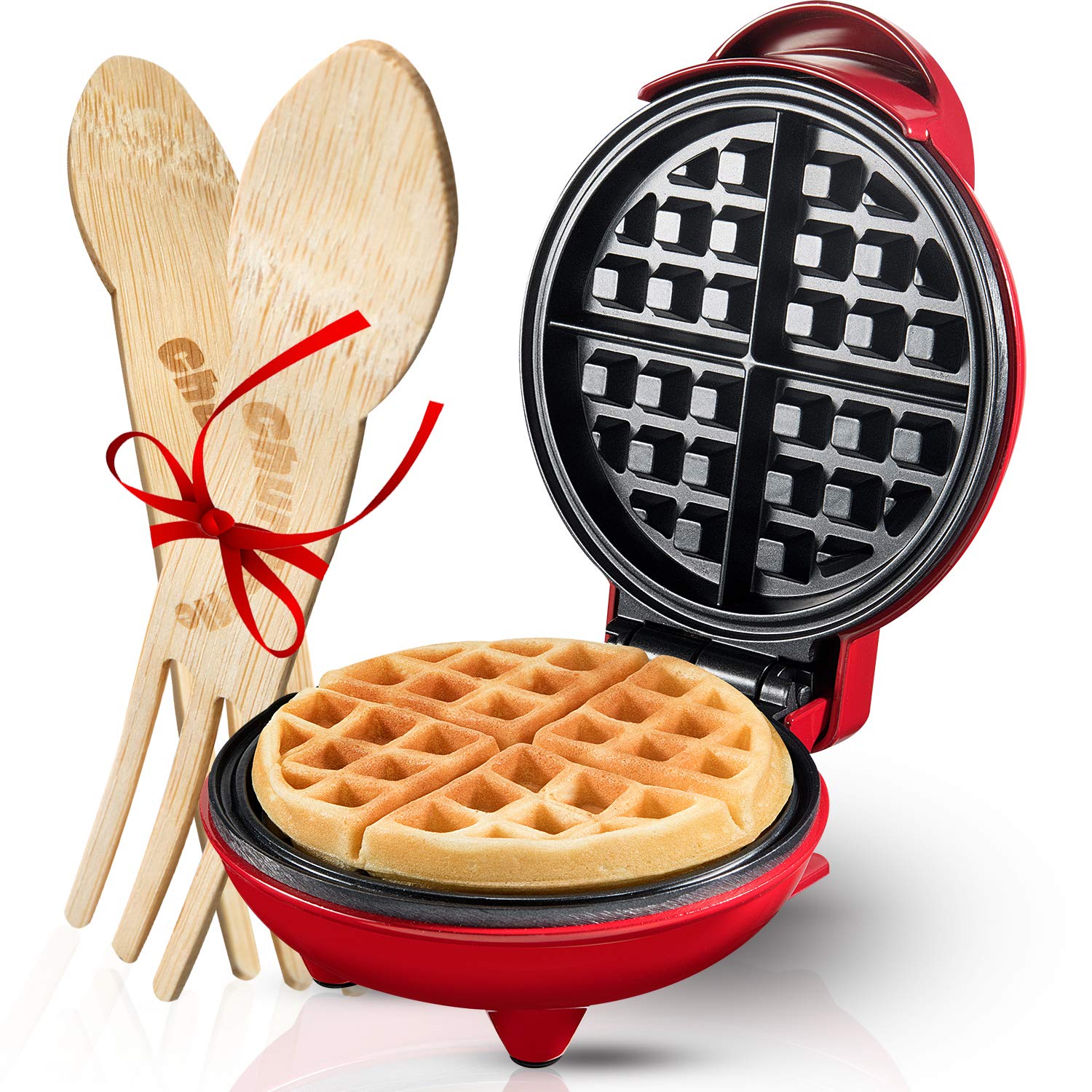 Burgess Brothers Mini Churwaffle Maker - 4-Inch Waffle Maker for Chaffles, Keto Waffles & Churro Waffles - Perfect for Housewarming, Graduation Gifts & Small Kitchen - Ideal for Breakfast, Desserts & Keto Diet Snacks