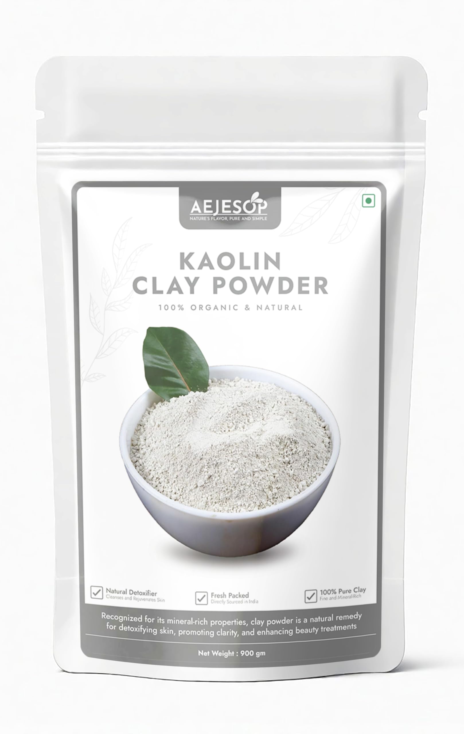 Premium Kaolin Clay Powder for Skin & Hair - 31.7 oz (900g) Natural White Cosmetic Clay for Face Masks, DIY Soap Making & Detox Treatments - Ideal for Spa, Beauty & Craft Projects
