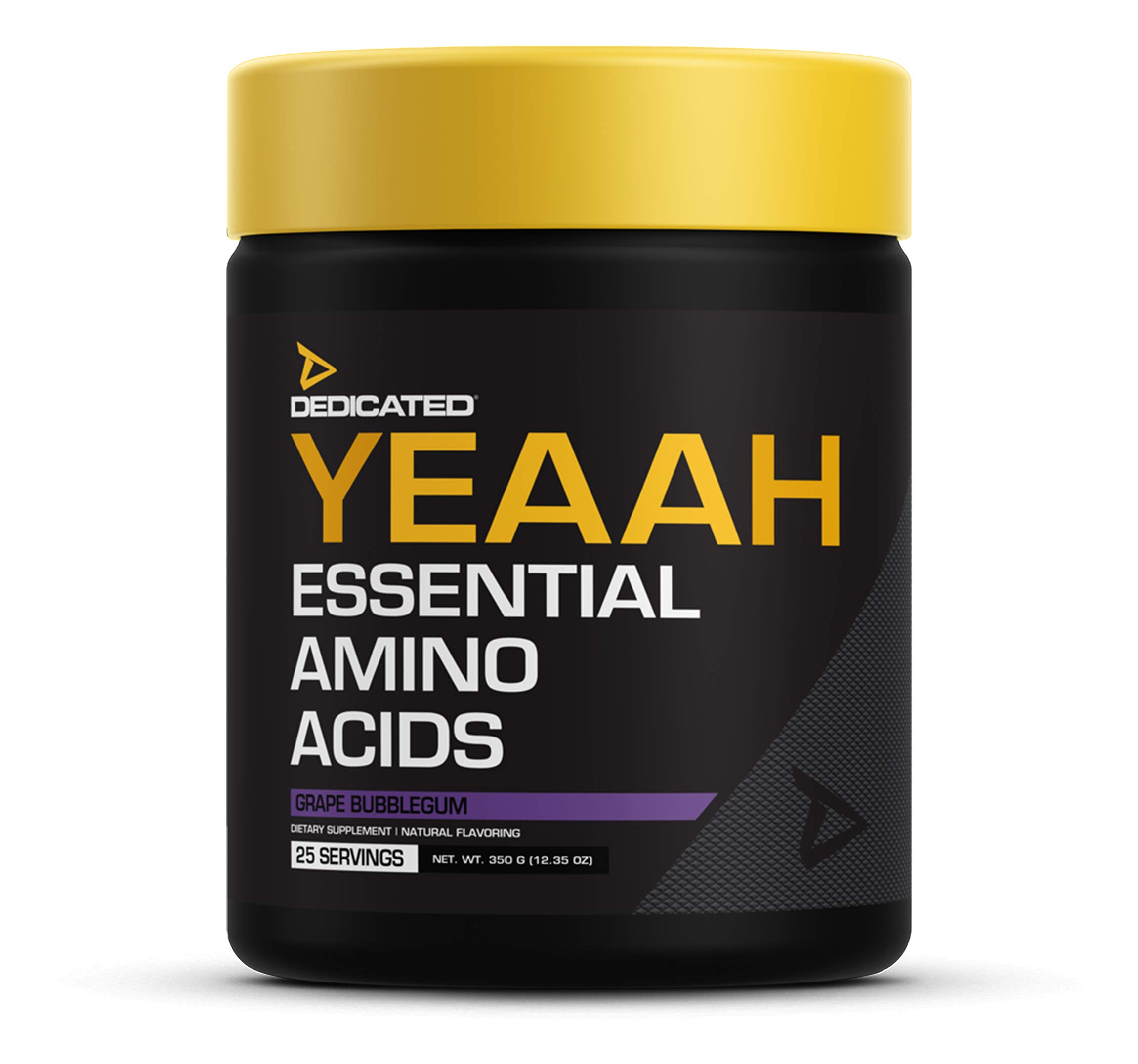 DEDICATED Nutrition YEAAH EAAs - Essential Amino Acids & BCAA Supplement for Muscle Recovery, Growth & Performance | Intra-Workout with Citrulline, Leucine & Taurine | Grape Bubblegum Flavor | Pre & Post Workout Drink for Athletes & Fitness Enthusiasts