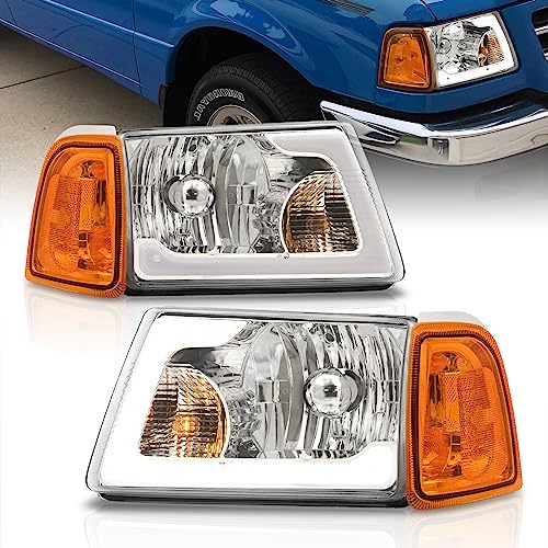 Chrome Housing / Amber Reflector