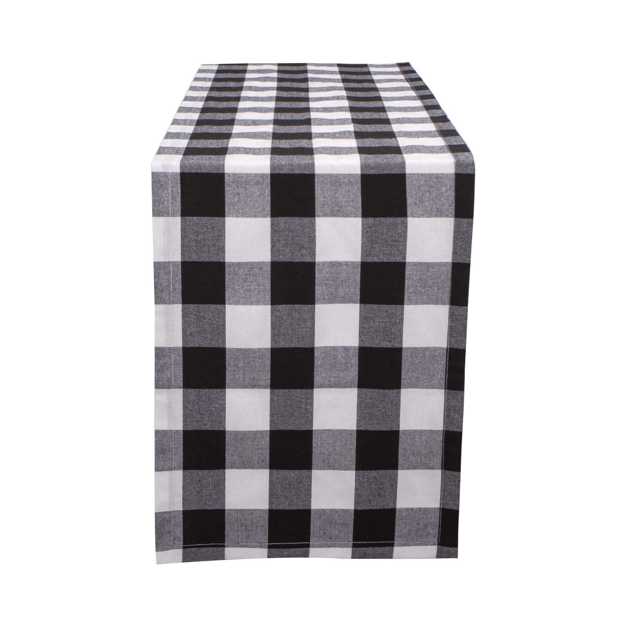 BETRIC Buffalo Plaid Table Runners - Classic Farmhouse Checkered Table Runner 14x108 Inches, Black and White Buffalo Check Collection - Perfect for Christmas, Thanksgiving, and Rustic Wedding Decorations