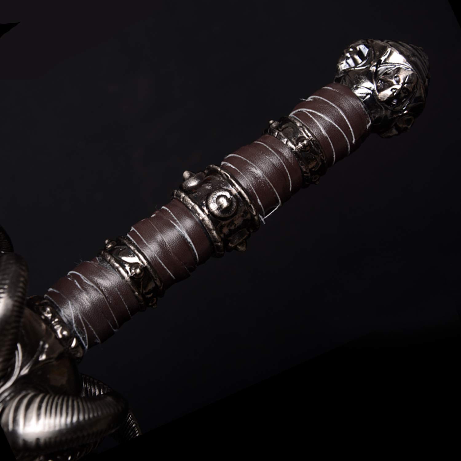 Handmade Carbon Steel Frostmourne Sword Replica - Real Metal Anime & Game Cosplay Prop for Lich King Arthas | Perfect for Halloween Costumes, Cosplay Events, and Fantasy Themed Decor