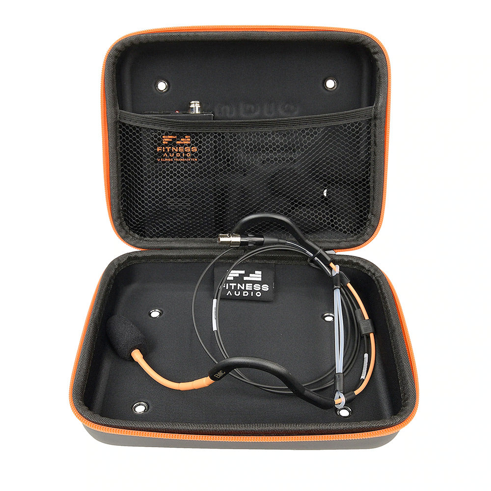 Wireless Fitness Headset with Microphone - Sweatproof Bluetooth Headphones for Gym, Running & Workouts - Includes Zippered Carrying Case for Travel & Storage