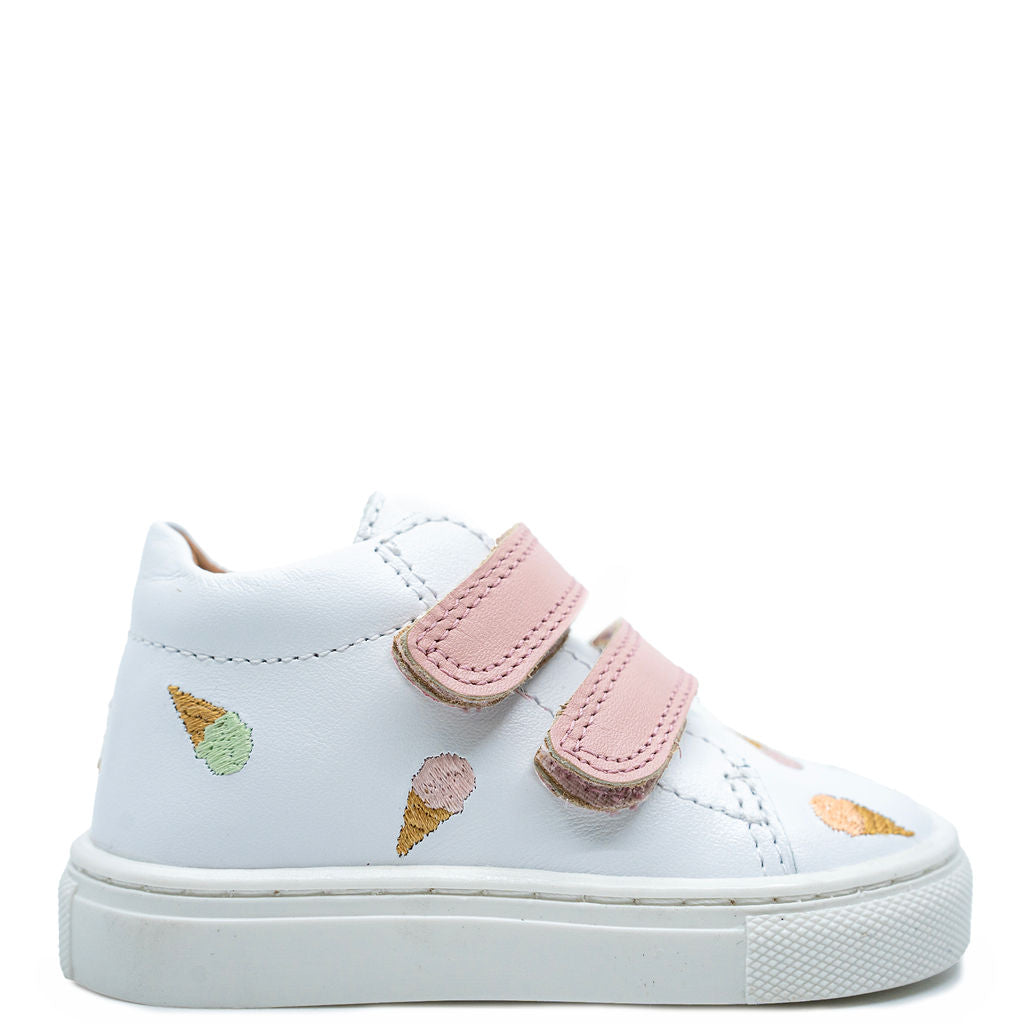 Atlanta Moccasin Baby Shoes - Ice Cream Print Velcro Sneakers for Toddlers & Infants | Comfortable First Walkers for Boys & Girls | Perfect for Playdates, Daycare & Outdoor Adventures