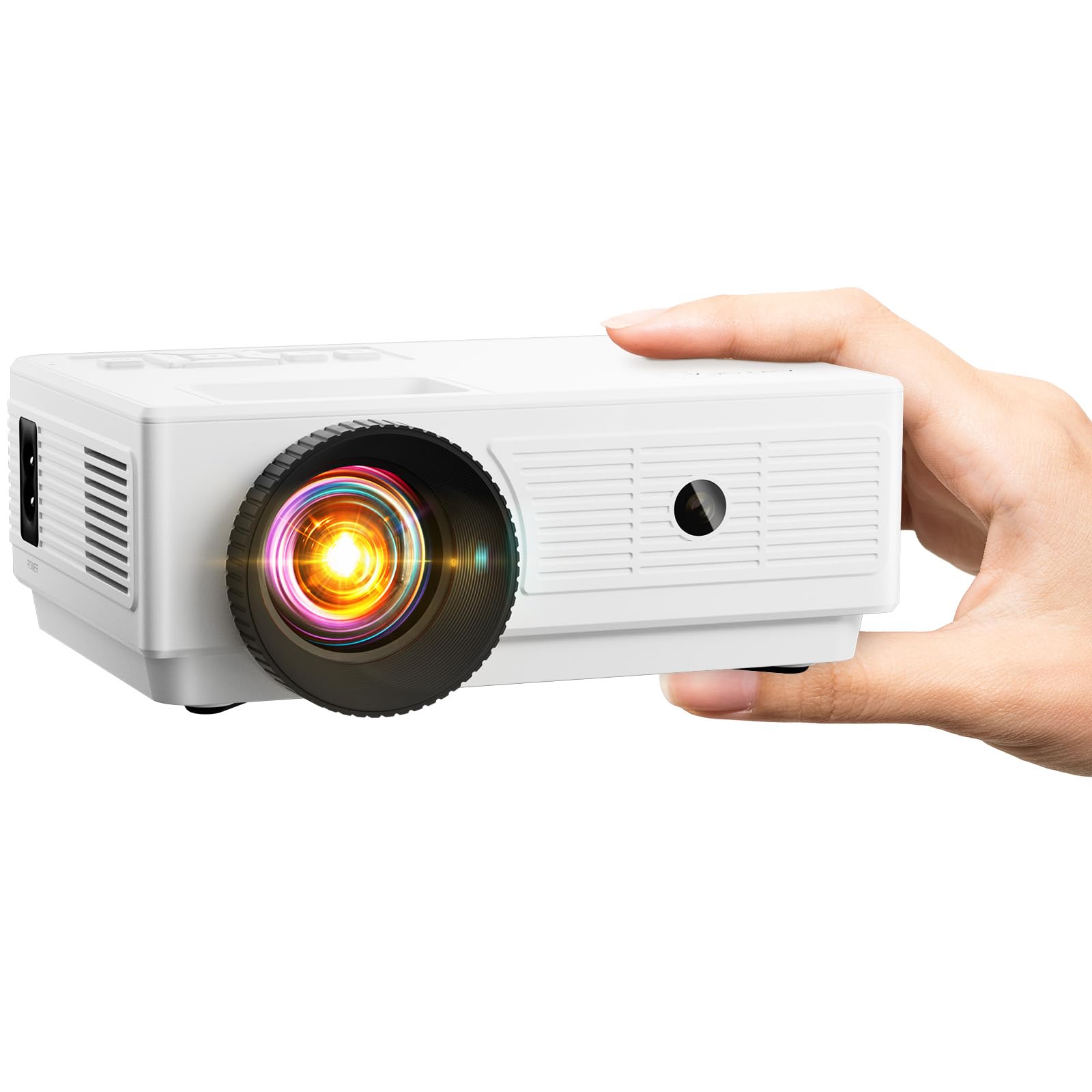 ARTSEA Mini Projector for iPhone & Android - 1080P HD Portable Outdoor Movie Projector, Home Theater Video Projector Compatible with Smartphones, Tablets, Laptops, TV Stick, USB & DVD | Perfect for Backyard Movie Nights, Camping Trips and Indoor Home Entertainment