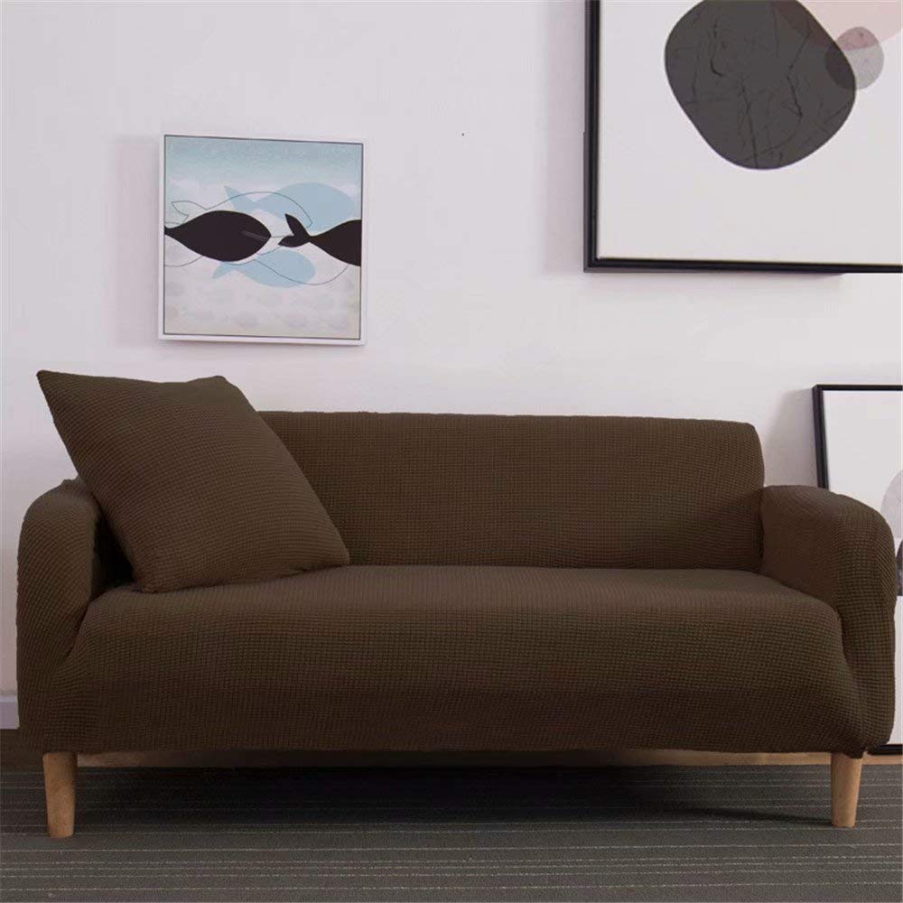 Stretch Sofa Cover 1-4 Piece Set - Polar Fleece Couch Slipcover with Lycra Jacquard Fabric for Living Room, Sectional & Lounge Furniture Protection | Perfect for Pet Owners, Family Gatherings & Home Decor Refresh