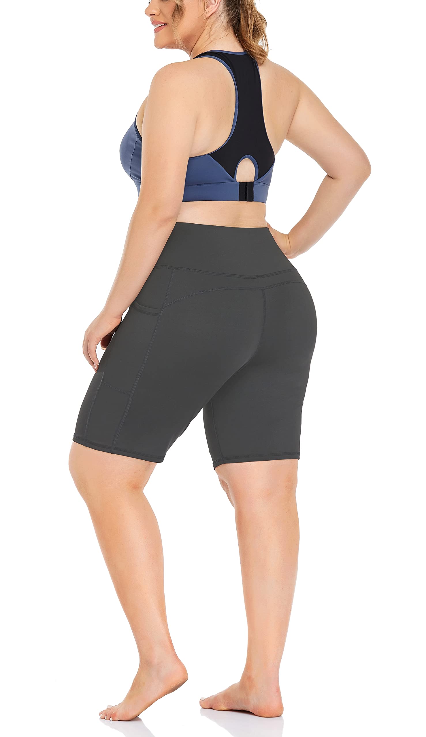 ZERDOCEAN Women's Plus Size High Waist Yoga Shorts - 8