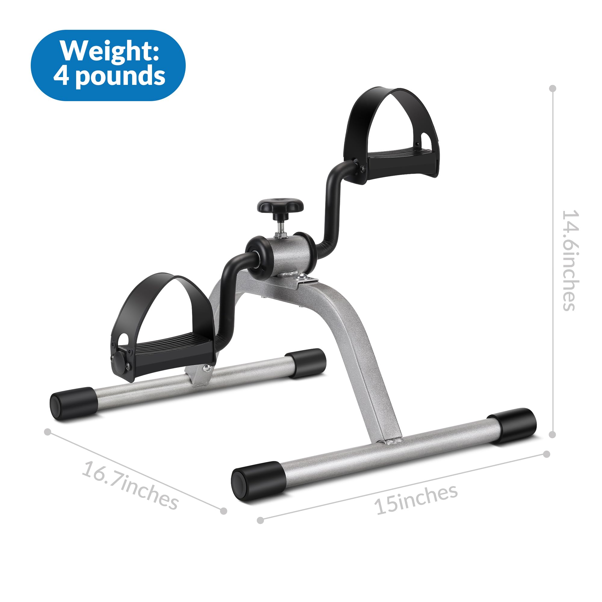 Portable Mini Exercise Bike for Leg & Arm Workout - Lightweight Pedal Exerciser for Home & Office Use - Ideal for Physical Therapy, Rehab & Fitness Training