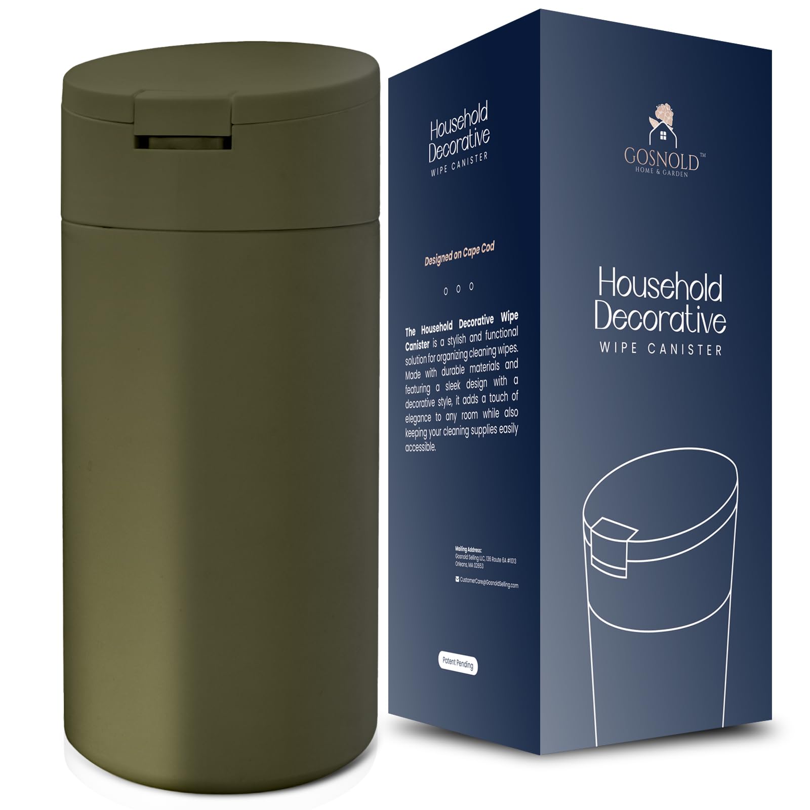 Extra Large Refillable Disinfecting Wet Wipes Dispenser (Green) | Fits Clorox, Lysol, Bleach & Sanitizing Wipes | Durable Reusable Wipes Holder for Kitchen, Bathroom, Office & Car | Gosnold Home & Garden | Perfect for Cleaning, Disinfecting & Organizing Surfaces