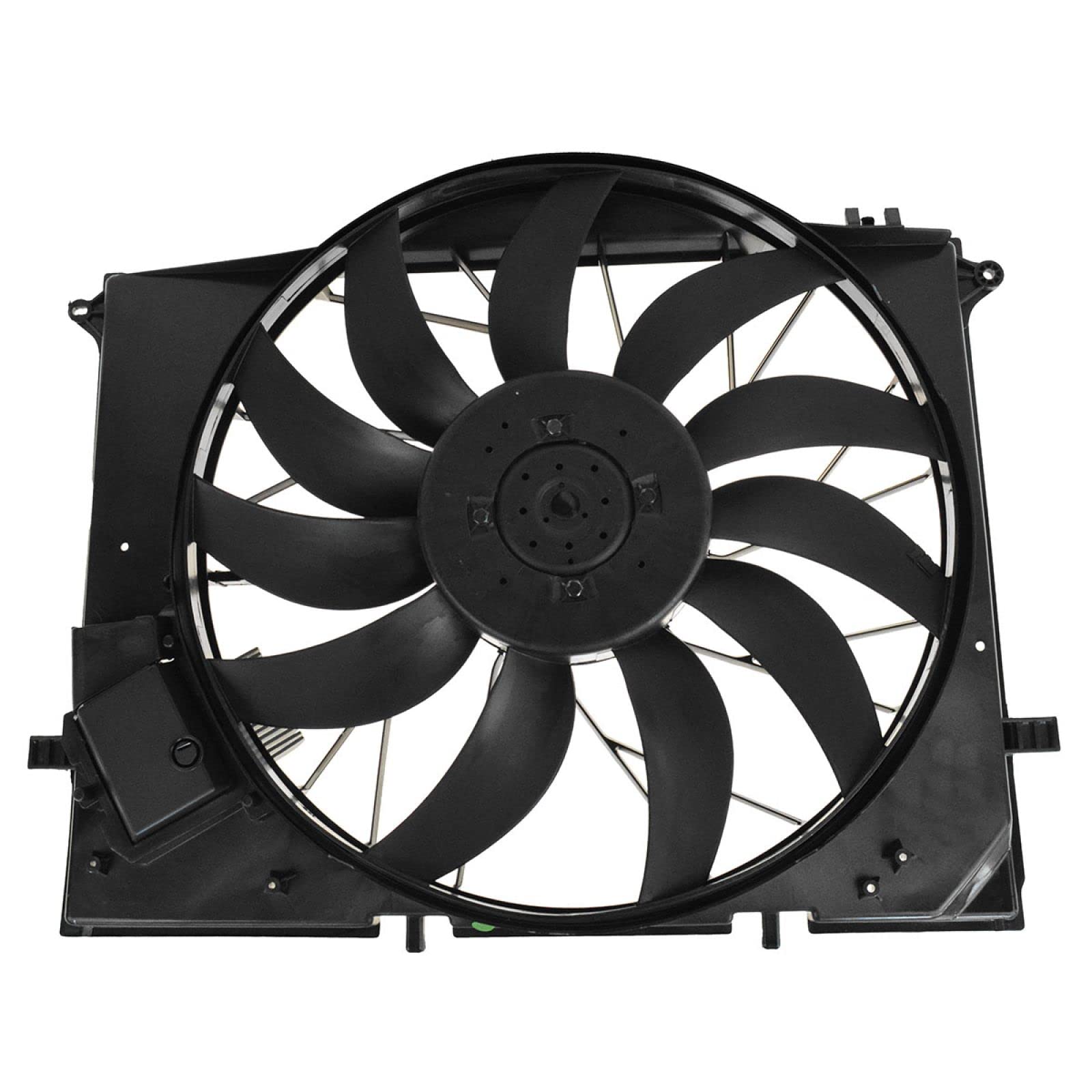 TRQ Radiator Cooling Fan Assembly Compatible with 2003-2006 Mercedes-Benz CL500, 2002 CL55 AMG, 2006 S350, 2001-2006 S430/S500, 2001-2002 S55 AMG (MB3115115) - High Performance Cooling Solution for Mercedes-Benz Luxury Sedans & Coupes