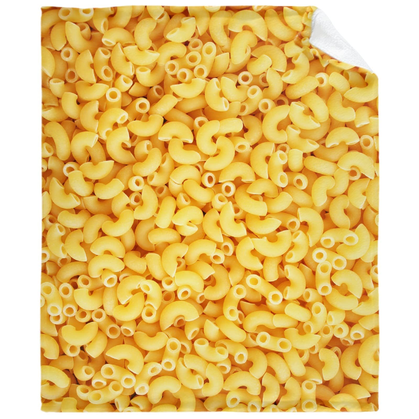 Cozy Oversized Macaroni and Cheese Blanket - 120x90 Inch Microplush Fleece Throw for All Seasons | Warm & Lightweight Thermal Blanket for Couch, Bed, Sofa | Perfect for Fall, Winter, Spring & Summer Snuggling