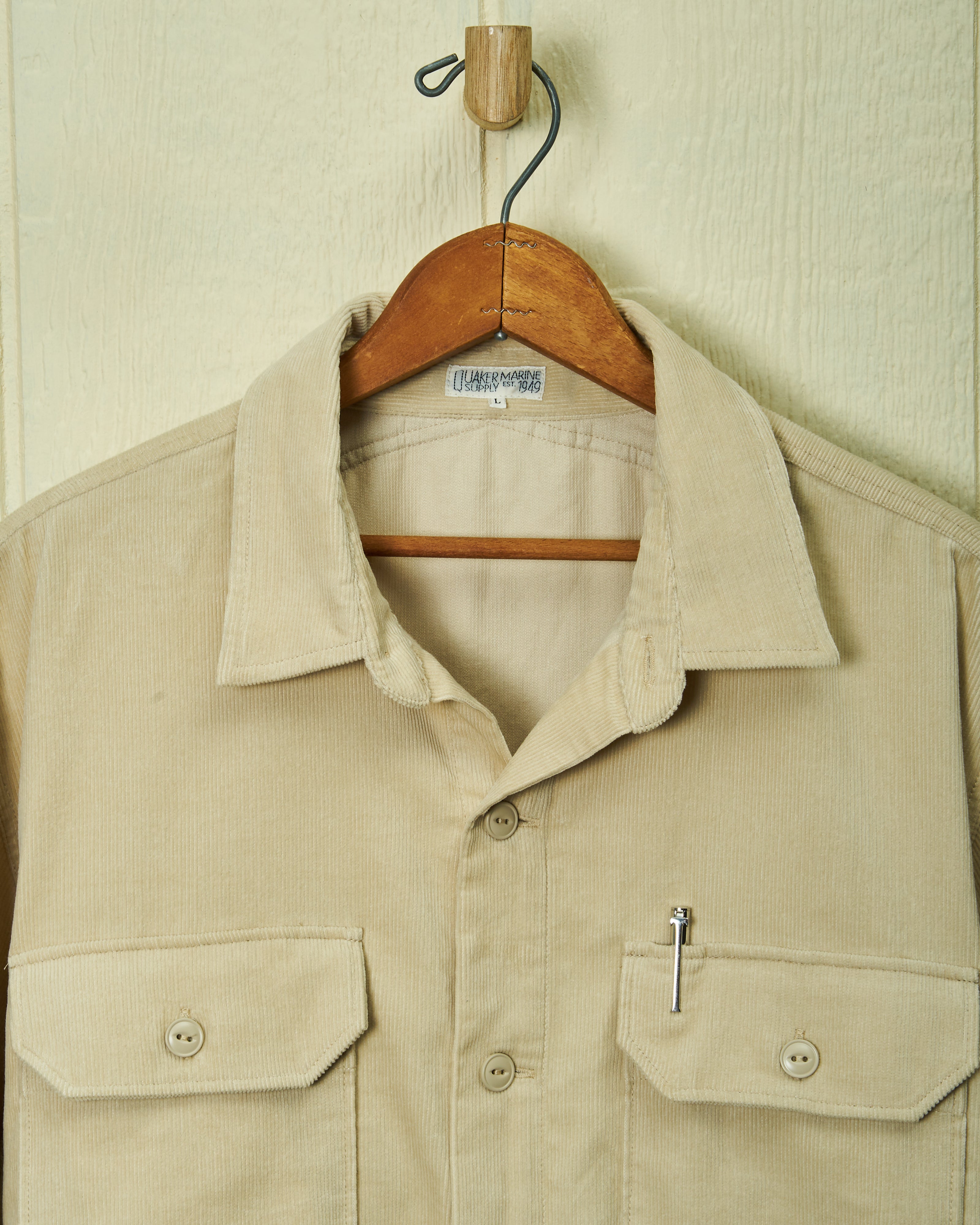 MacArthur Men's Casual Corduroy Shirt in Sand - Comfortable Button Down Shirt for Fall & Winter, Perfect for Office, Outdoors and Daily Wear