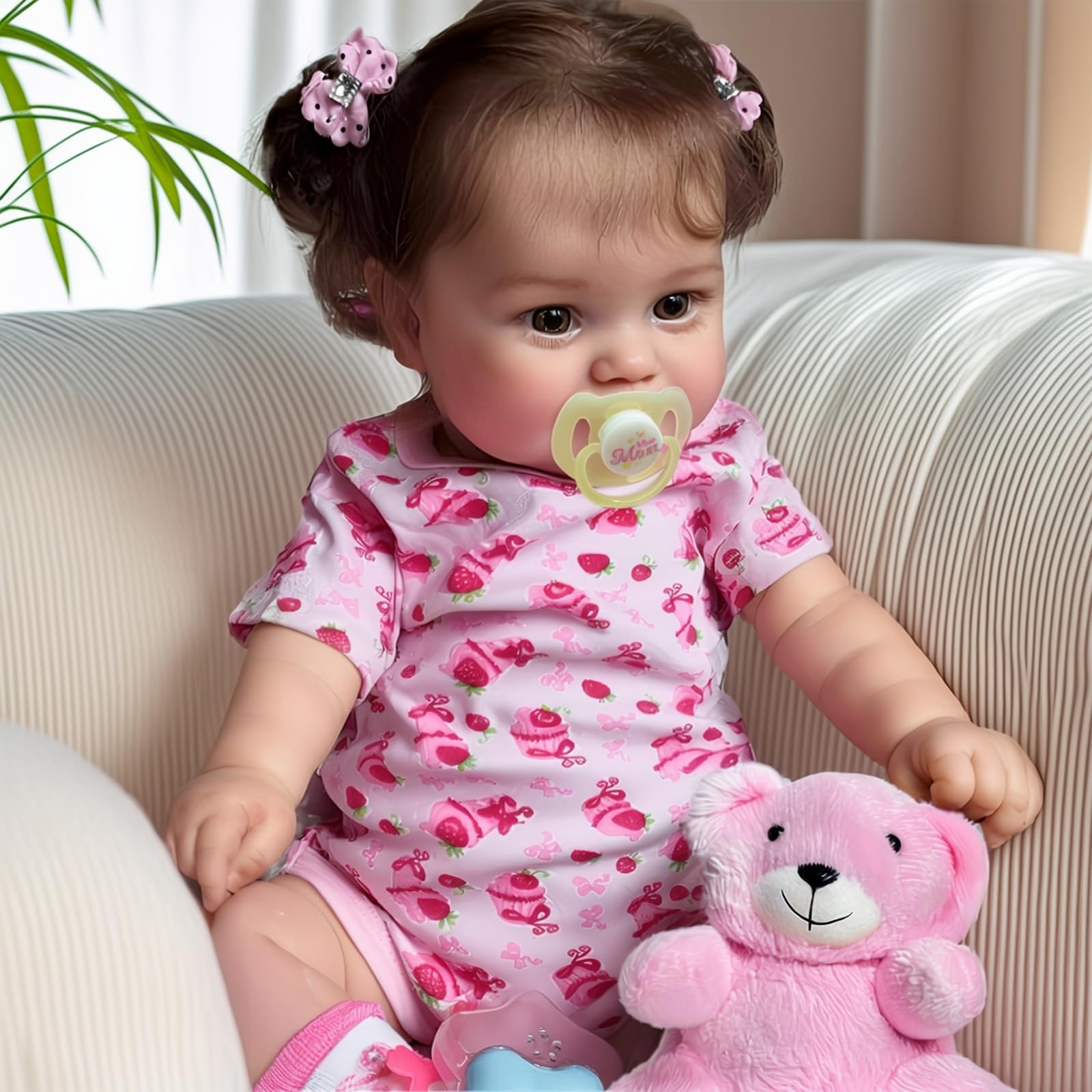 Lifelike Reborn Baby Doll 20 Inch - Realistic Newborn Baby Doll with Adorable Smiling Face & Gift Box - Perfect for Kids Age 3+ | Great Gift for Birthdays, Christmas & Role Play Activities