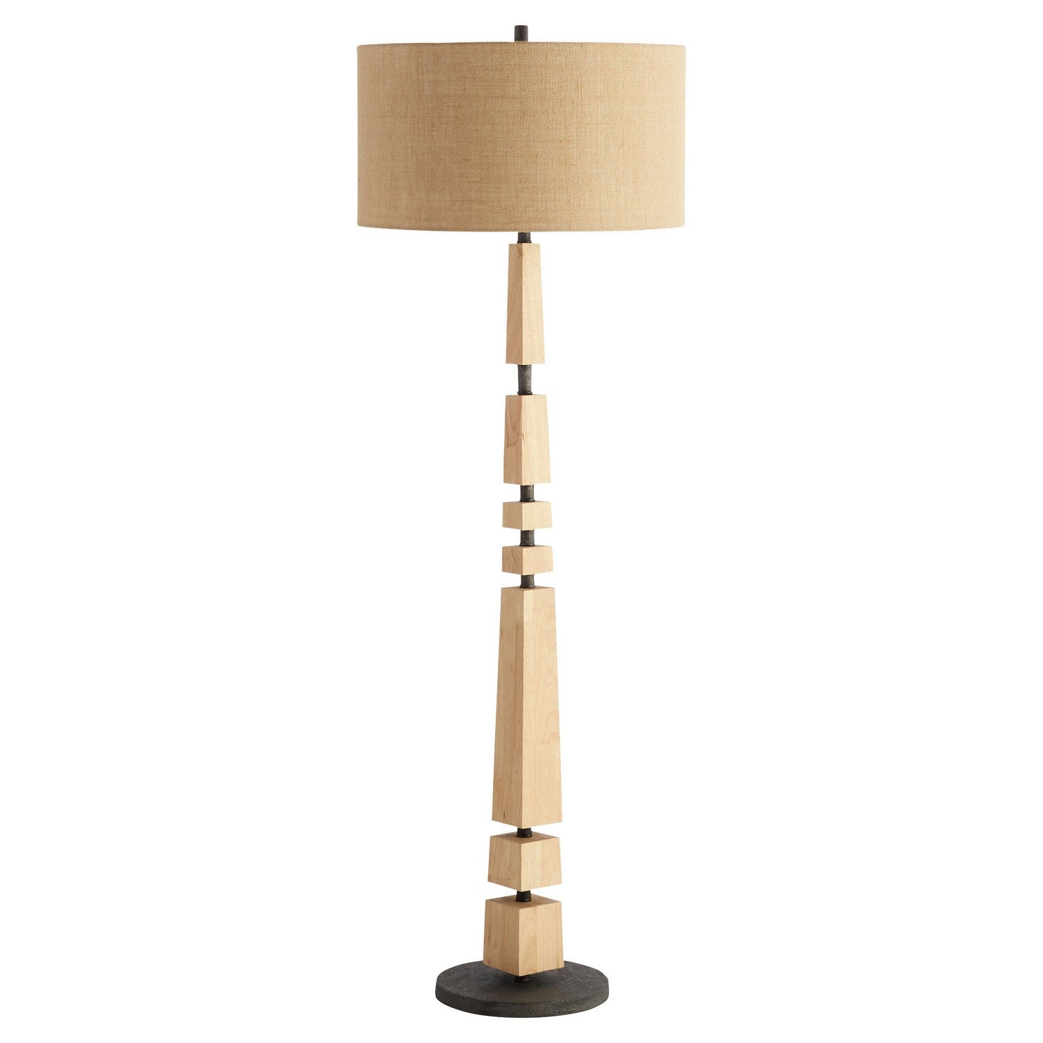 Cyan Design 11454 Adonis Floor Lamp in Tan and Black - Modern Standing Lamp for Living Room, Bedroom, or Office Decor