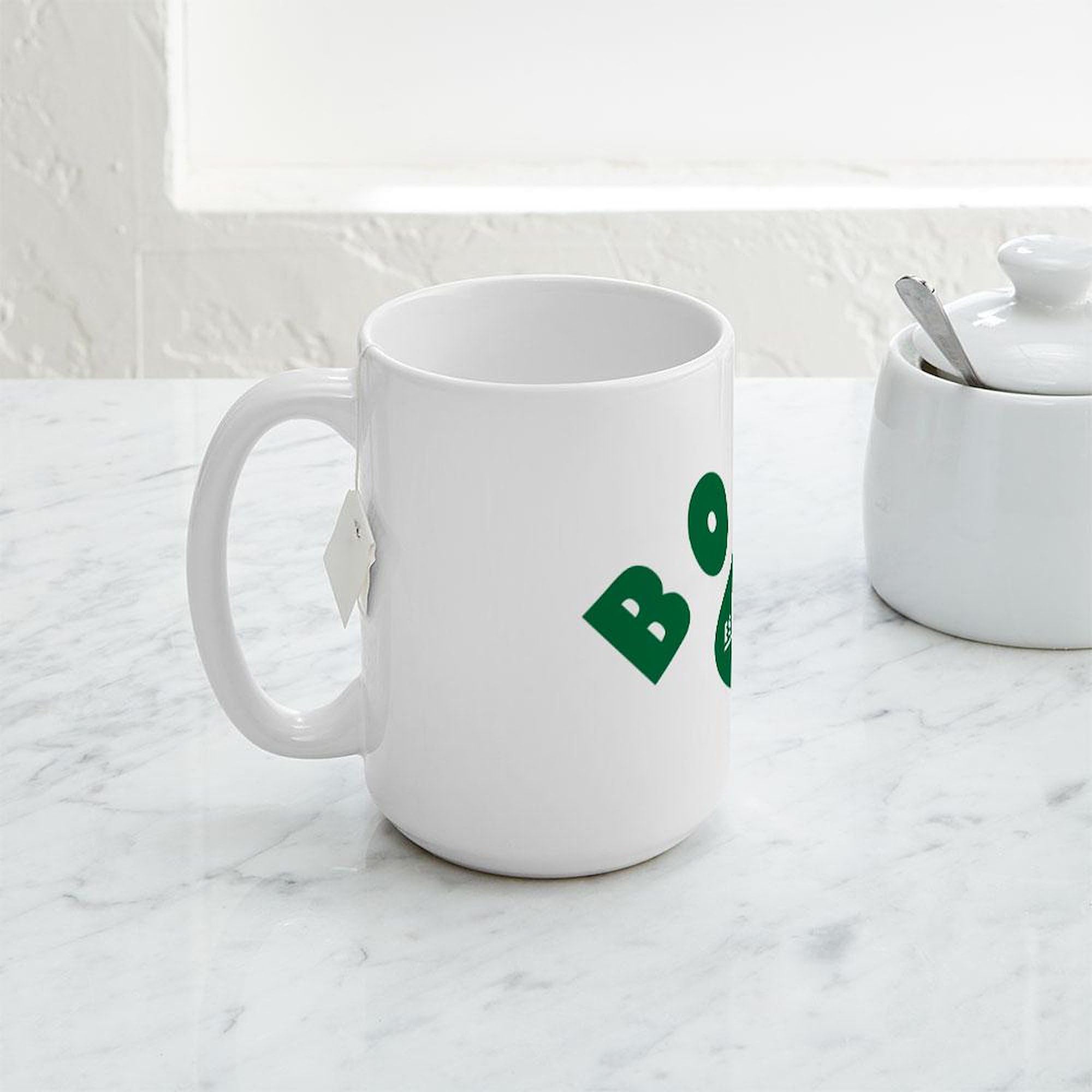 Boston Themed 15 oz (444 ml) Ceramic Coffee Mug - Perfect for Tea, Hot Chocolate & Office Use | Gift Idea for Boston Lovers