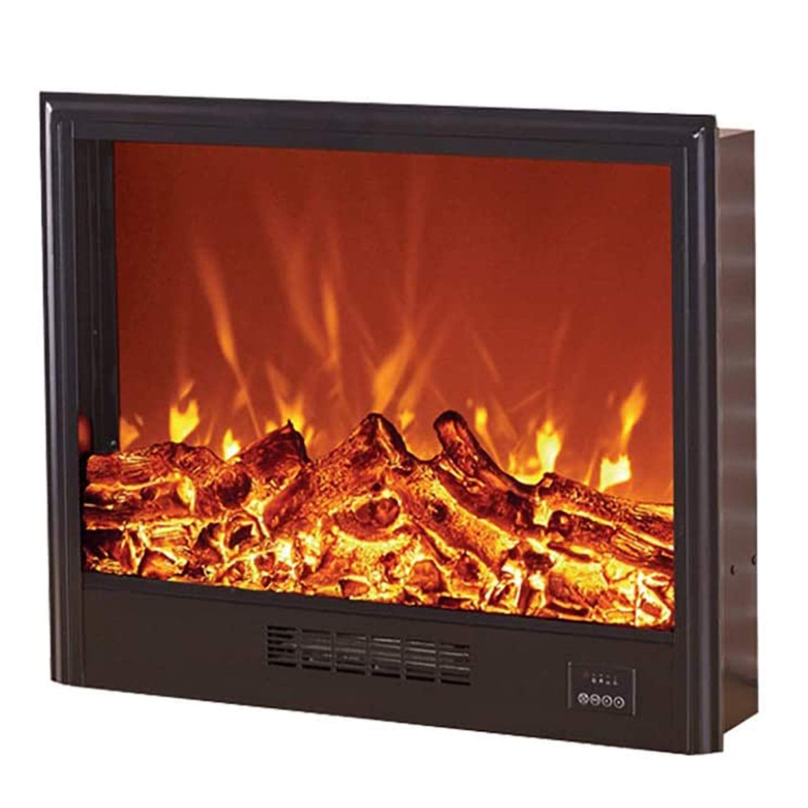 Electric Fireplace Heater with 3D Flame Effect - Freestanding Portable Log Burner with Remote Control & Timer - Perfect for Living Room, Bedroom & Office