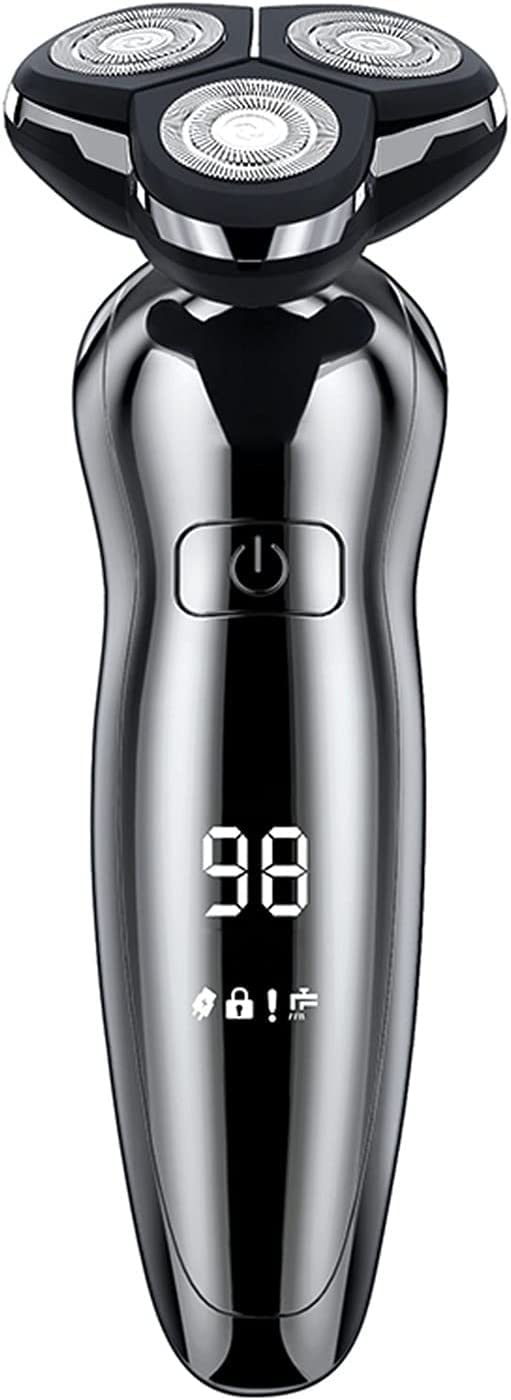 Men's Electric Razor - Waterproof Rotary Shaver for Dry/Wet Use, Cordless USB Rechargeable Travel Shaver with Nose Hair Trimmer & Facial Cleansing Brush - Perfect for Home, Travel, and Gifts for Husband