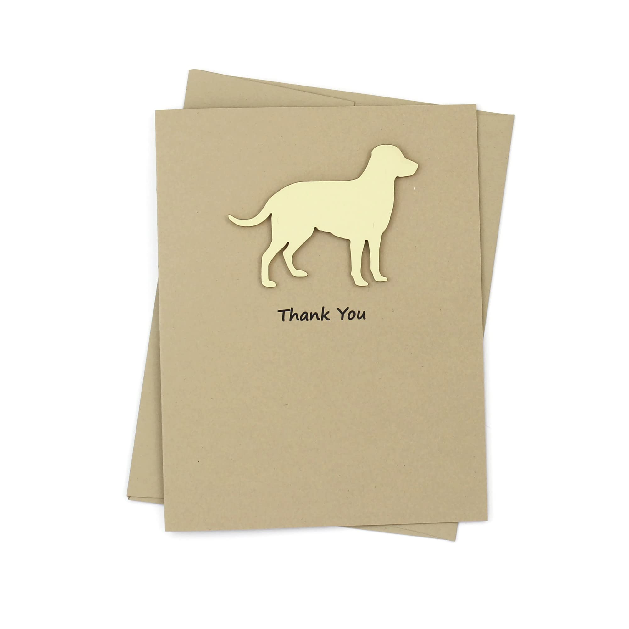 Yellow Labrador Retriever Thank You Card - Handmade Dog Greeting Notecard with British Lab Design | Perfect for Pet Lovers, Birthday Gifts & Thank You Notes