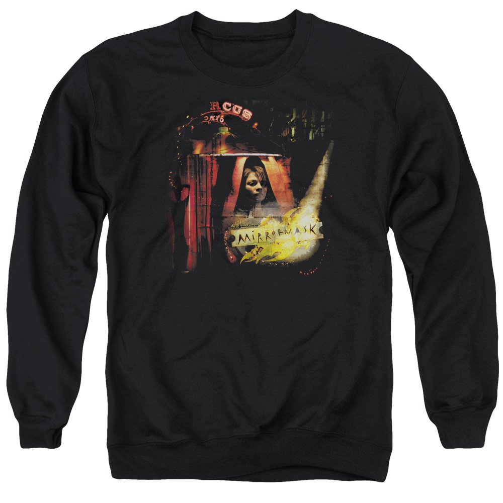 Mirrormask Big Top Poster Unisex Crewneck Sweatshirt for Men & Women | Comfortable Cotton Pullover for Casual Wear, Street Style & Halloween Costumes