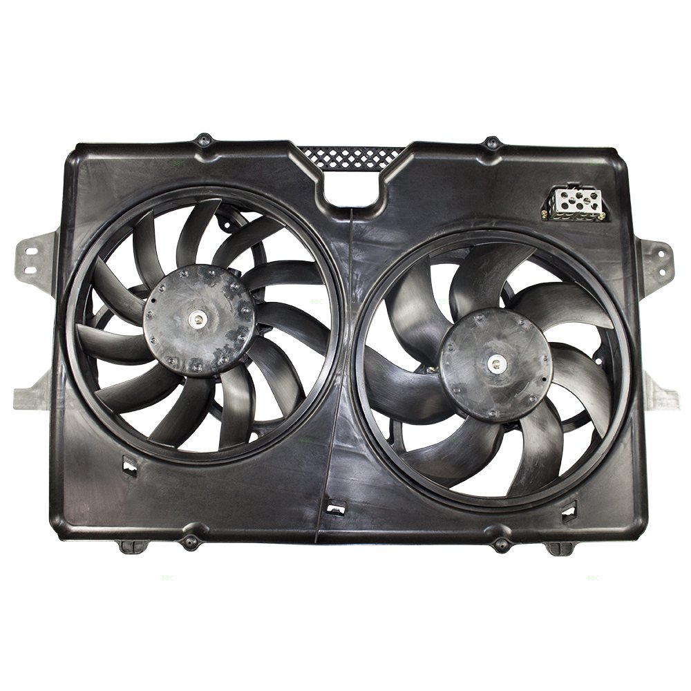 Brock Replacement Dual Cooling Fan Motor Assembly for 2009-2012 Ford Escape & 2009-2011 Mercury Mariner 4-Cylinder 2.5L - 8L8Z8C607A - Perfect for Engine Overheating Prevention & Summer Driving