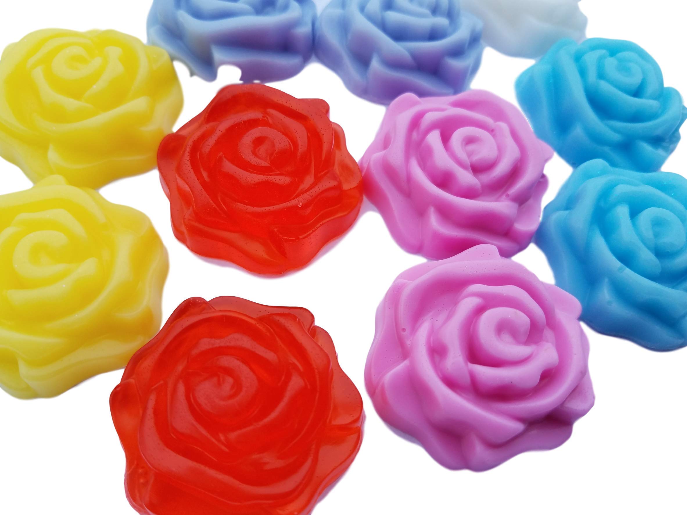 Custom Made Rose Floral Wedding Favors - Elegant Bridal Shower Guest Soap Gift Set (Pack of 25) - Perfect for Wedding Receptions, Bridal Parties & Anniversary Celebrations