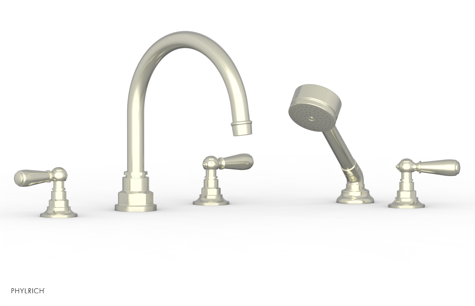 Jamestown Deck Tub Set with Hand Shower & Lever Handles - 165