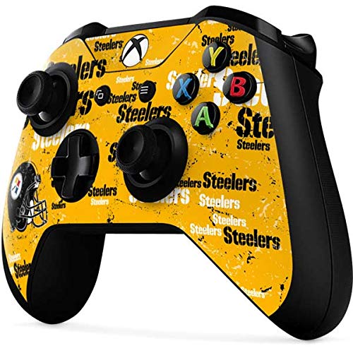 Officially Licensed NFL Pittsburgh Steelers Gaming Skin for Xbox One X Controller - Durable Decal with Blast Design - Perfect for Gaming Enthusiasts & Sports Fans