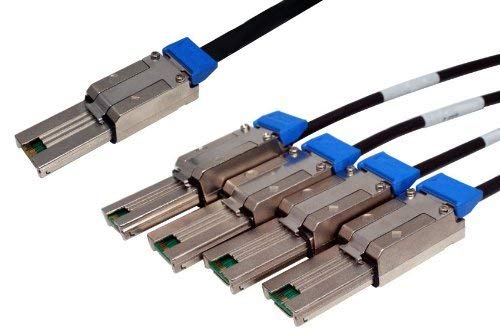 C5656X4-2M Mini SAS to Mini SAS Cable 4-Port 2M (6.6ft) Universal Key High-Speed Data Transfer for Servers, Storage & Workstations - Perfect for Data Centers, Server Rooms & IT Infrastructure