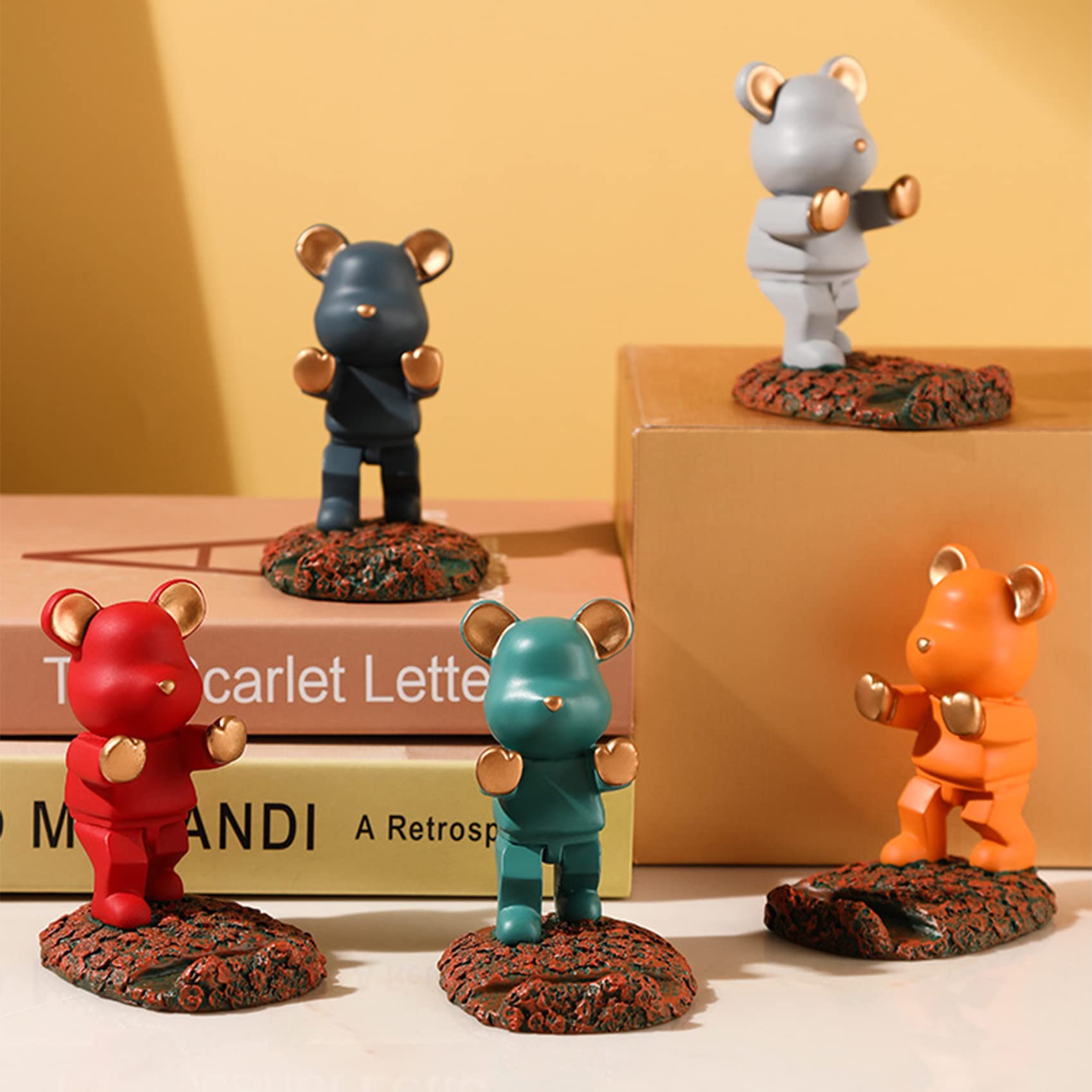 Adorable Bear Phone Holder - Universal Cute Desk Stand for Smartphones & Tablets - Perfect for Office, Home Decor & Gift Giving