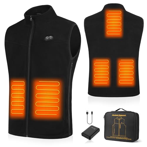ECIFEE Men's Heated Vest with USB Battery Pack - Lightweight Electric Heating Jacket for Winter Outdoor Activities - Perfect for Hunting, Fishing, Hiking & Cold Weather Commuting