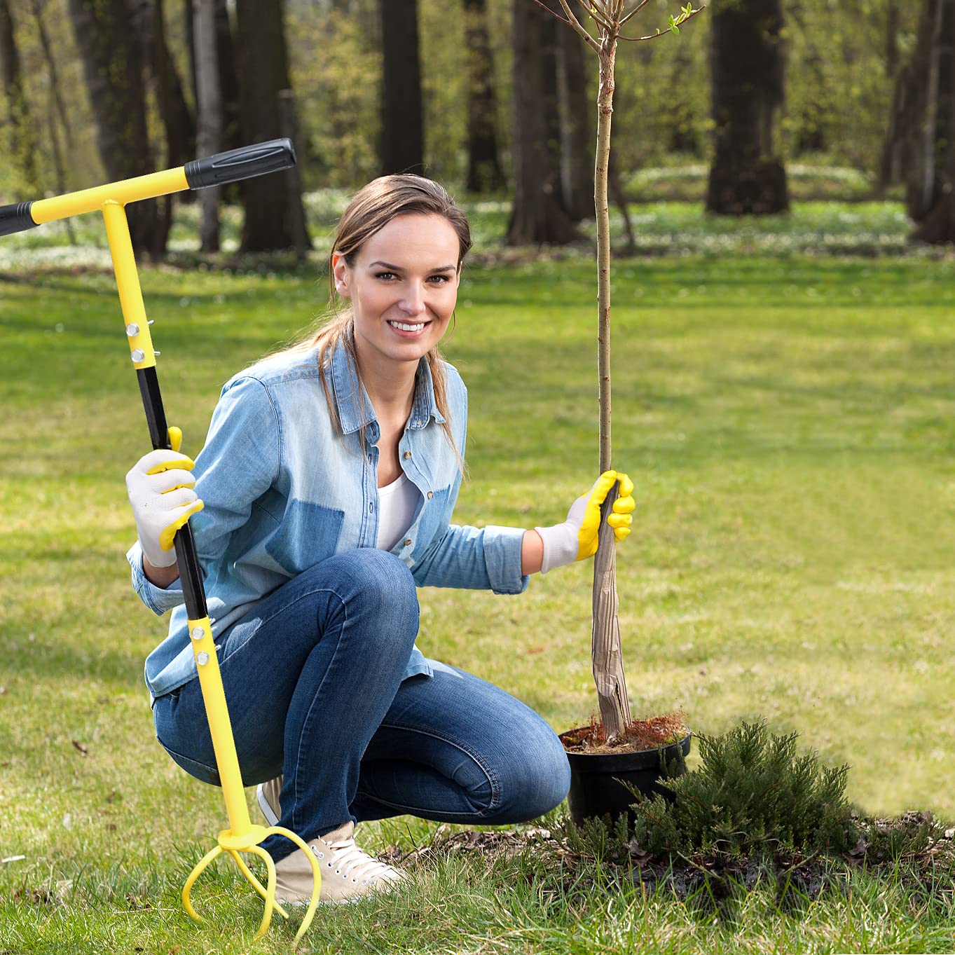 Manual Twist Tiller for Gardening - Steel Garden Claw Hand Cultivator, Lawn Aerator & Soil Loosener for Garden Beds, Plant Boxes & Raised Beds | Perfect for Weeding, Aeration & Soil Preparation