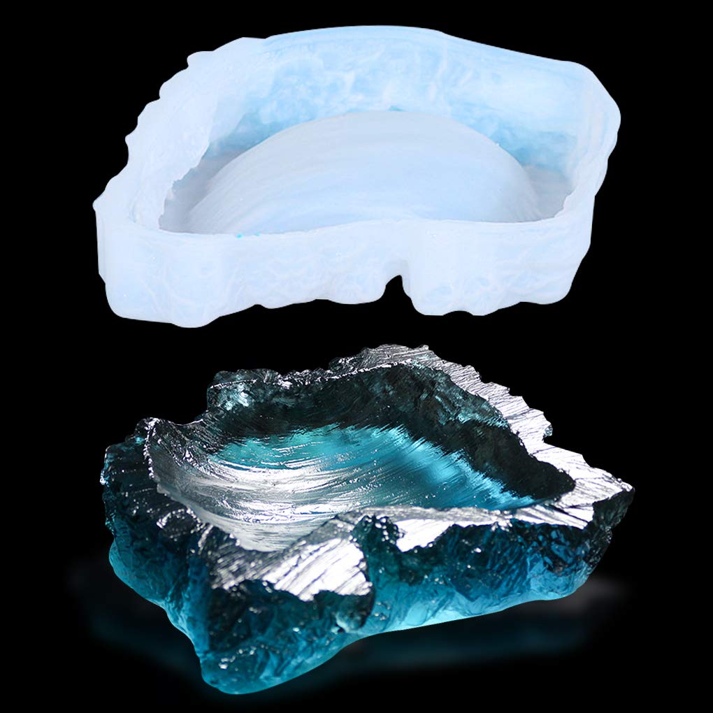 FineInno Ocean Wave Silicone Resin Molds - Jewelry Tray, Storage Box & Ring Organizer Casting Molds with Pen Holder - Perfect for DIY Resin Jewelry Making, Home Decor & Craft Projects