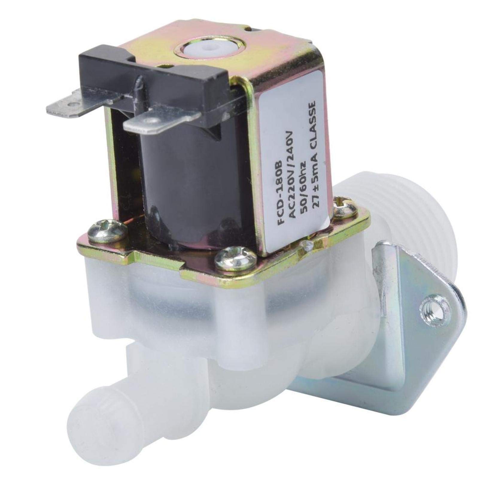 220V Plastic Solenoid Valve for Dishwasher, Washing Machine & Refrigerator - Water Control Valve with Plastic Connector | Perfect for Home Appliances & Commercial Use