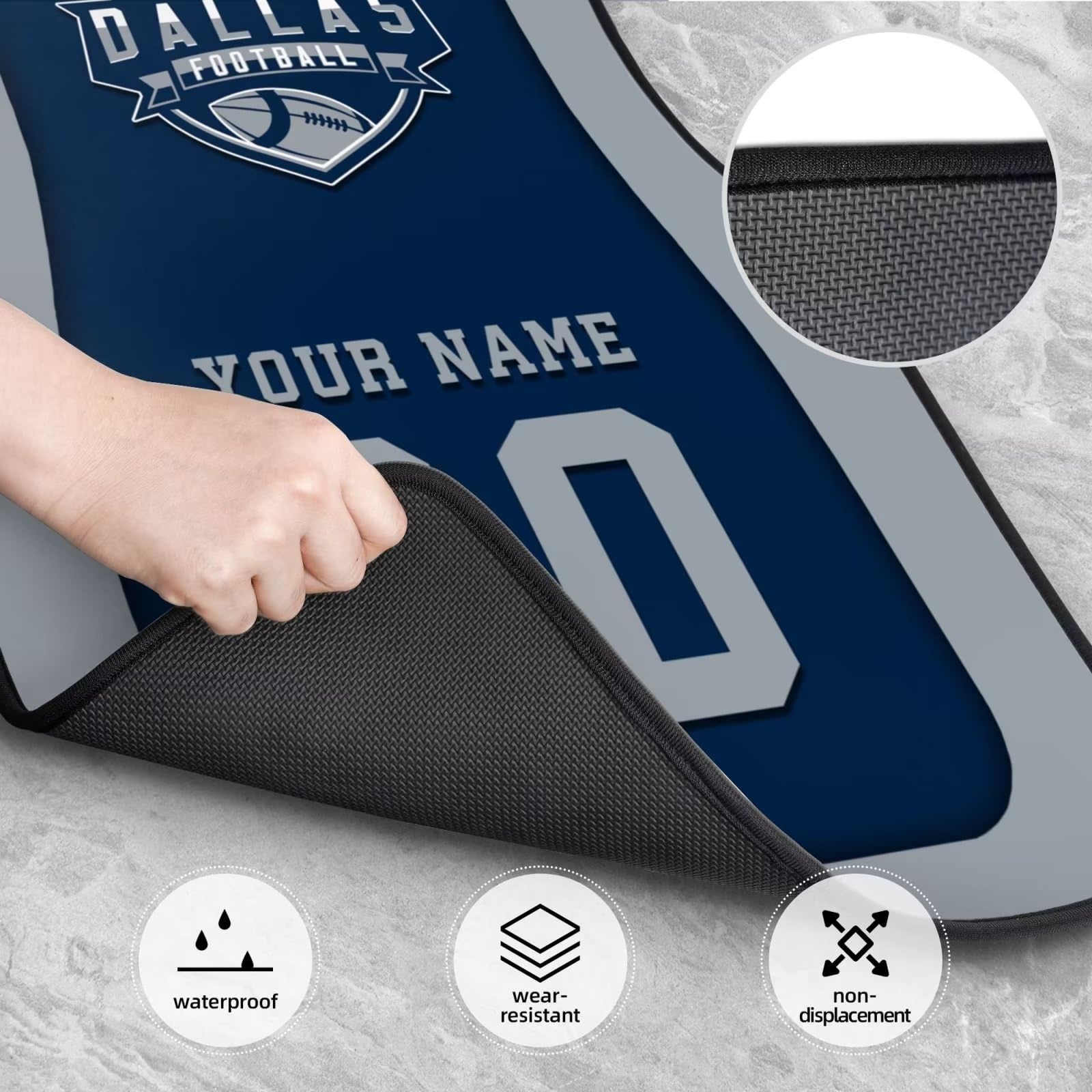 Custom Car Floor Mats with Personalized Name & Number - 4-Piece Set for Most Vehicles | Perfect Car Interior Accessories & Gift for Car Enthusiasts | Ideal for Daily Commuting, Road Trips & Car Shows