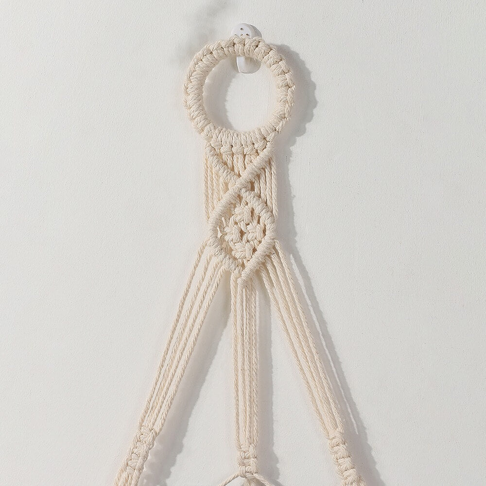 Handmade Macrame Wall Hanging with Mirror - Boho Home Decor for Living Room, Bedroom, or Office - Perfect for Wall Art and Interior Design