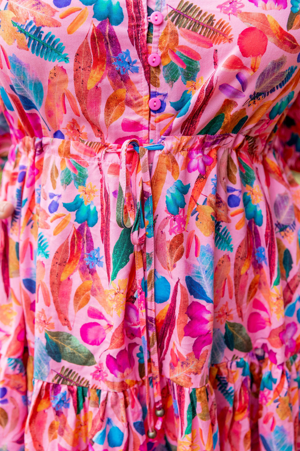 Kasey Rainbow Backyard Treasures Ziggy Dress - Floral Print Bohemian Maxi Dress for Women | Perfect for Beach Vacations, Summer Parties & Boho Fashion