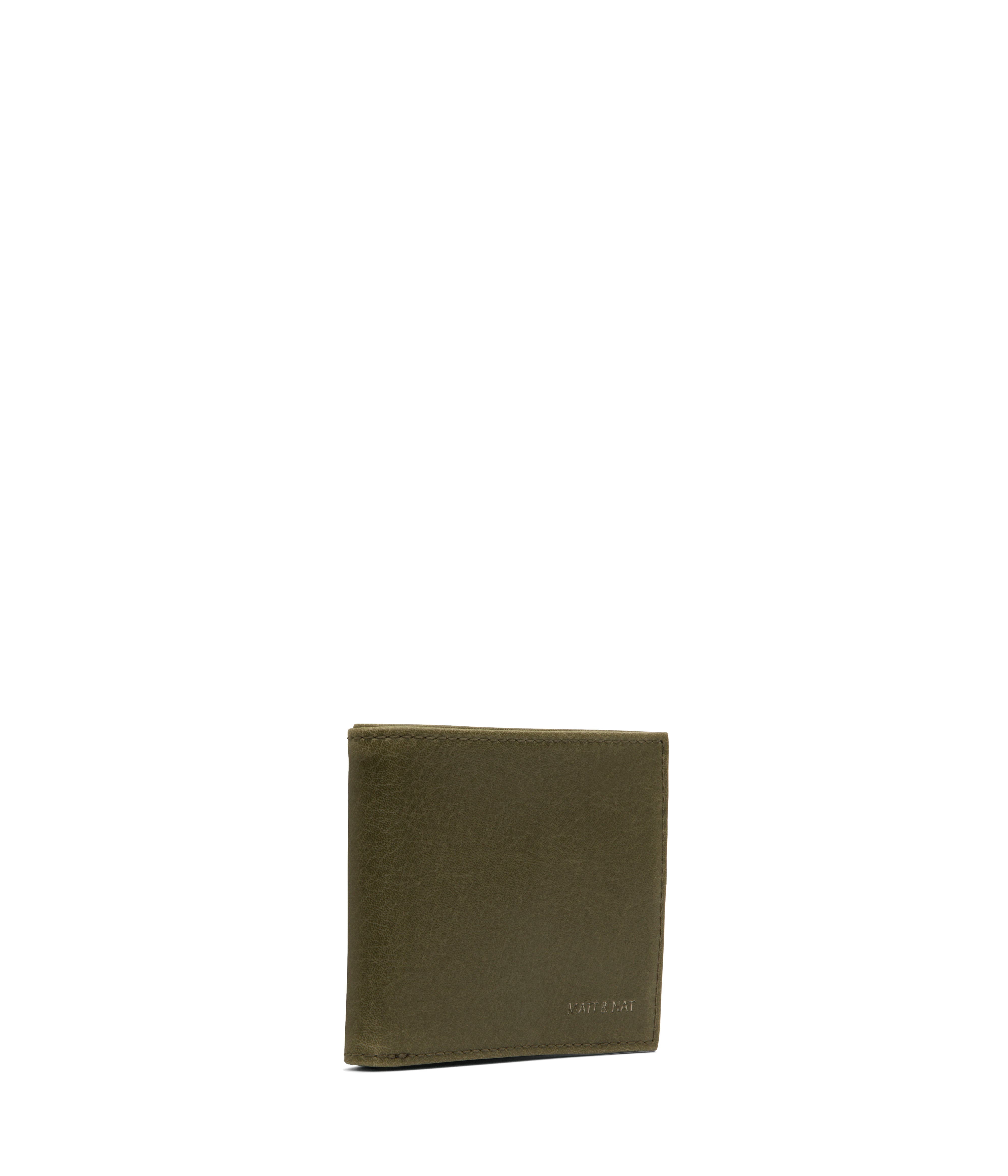 Vegan Leather Wallet for Men & Women - Eco-Friendly Olive Green RFID Blocking Slim Bifold Wallet | Perfect for Travel, Business & Everyday Use