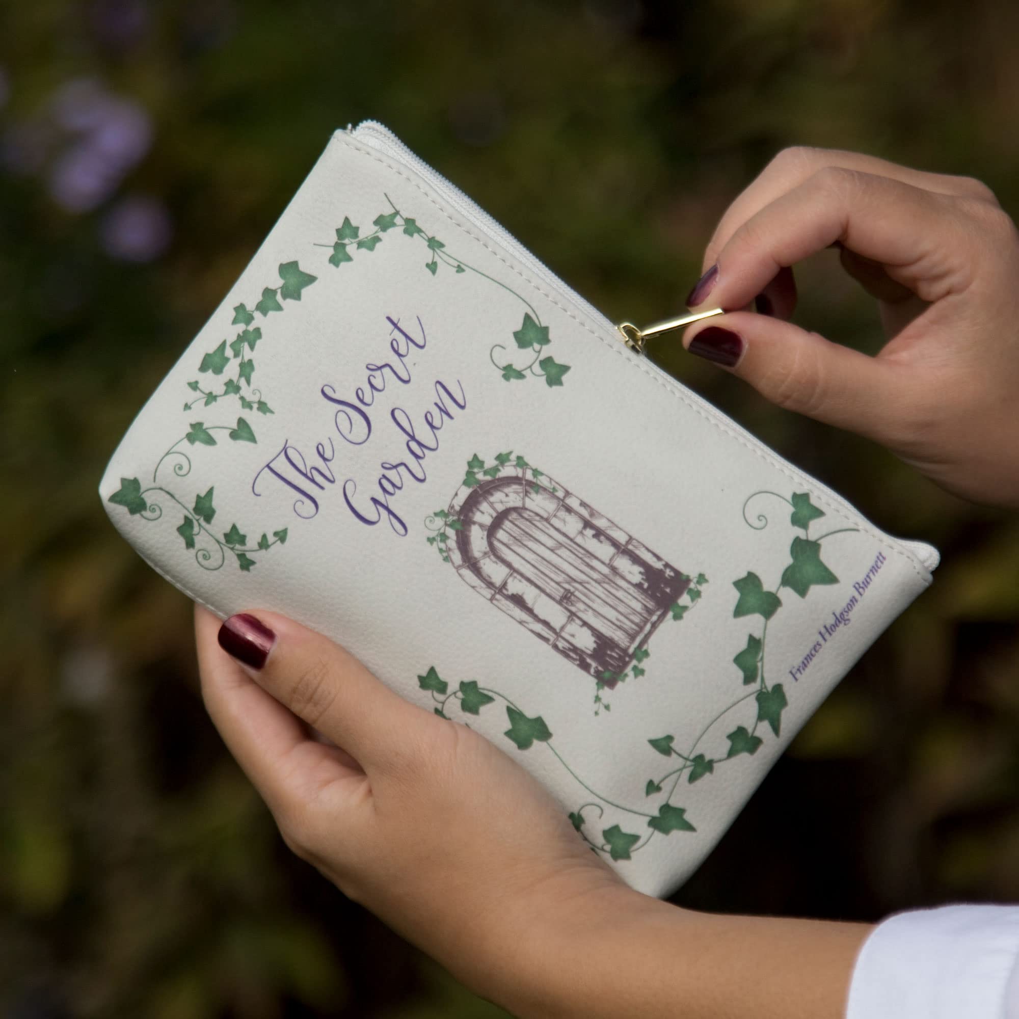 Book Lover's Themed Pouch Clutch - Stylish Makeup & Toiletry Bag for Readers | Perfect for Book Club Meetings, Travel & Daily Essentials Organization