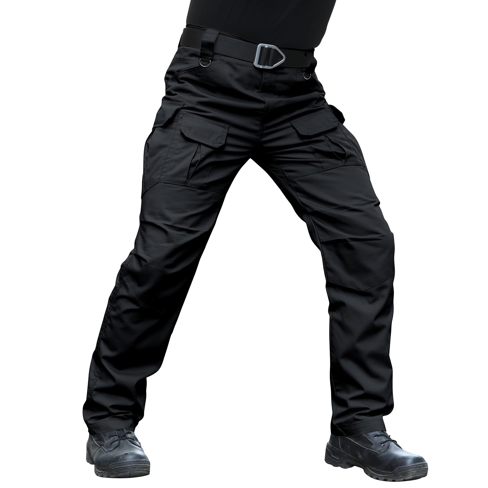 Men's Stretch Tactical Pants - Water Resistant Ripstop Cargo Pants for Outdoor, Work & Hiking | Lightweight Durable EDC Pants for Camping, Travel & Tactical Use