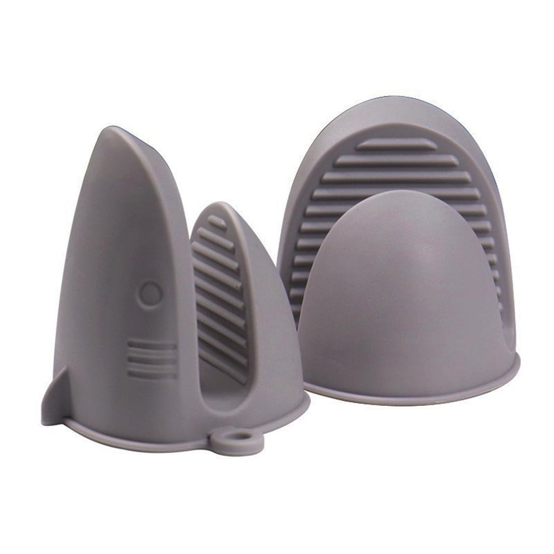 Heat Resistant Silicone Oven Mitts - Mini Cooking Gloves for Air Fryer, Baking & Kitchen Use - Non-Slip Grip & Thermal Protection (Grey) - Perfect for Grilling, Roasting & Food Handling