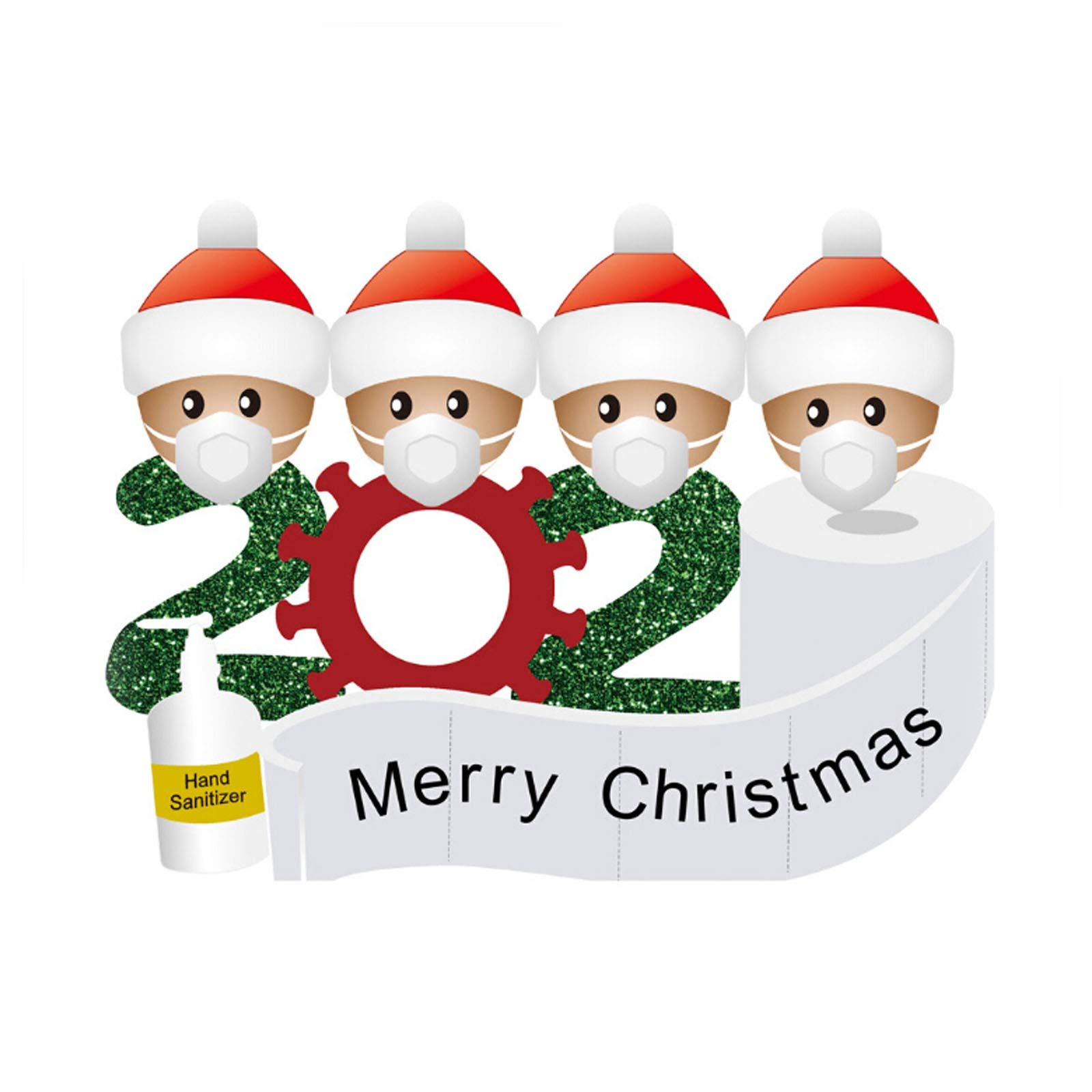Personalized Christmas Stickers 2020 - DIY Holiday Window Clings for Kids, Family Christmas Decorations, Unique Gift & Survival Kit Accessories | Perfect for Home Decor, Party Favors & Seasonal Crafting