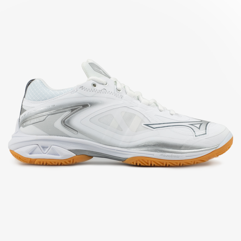 Mizuno Wave Claw Neo 3 Wide Volleyball Shoes for Men & Women - White/Silver - High Performance Indoor Court Shoes for Volleyball & Badminton Players