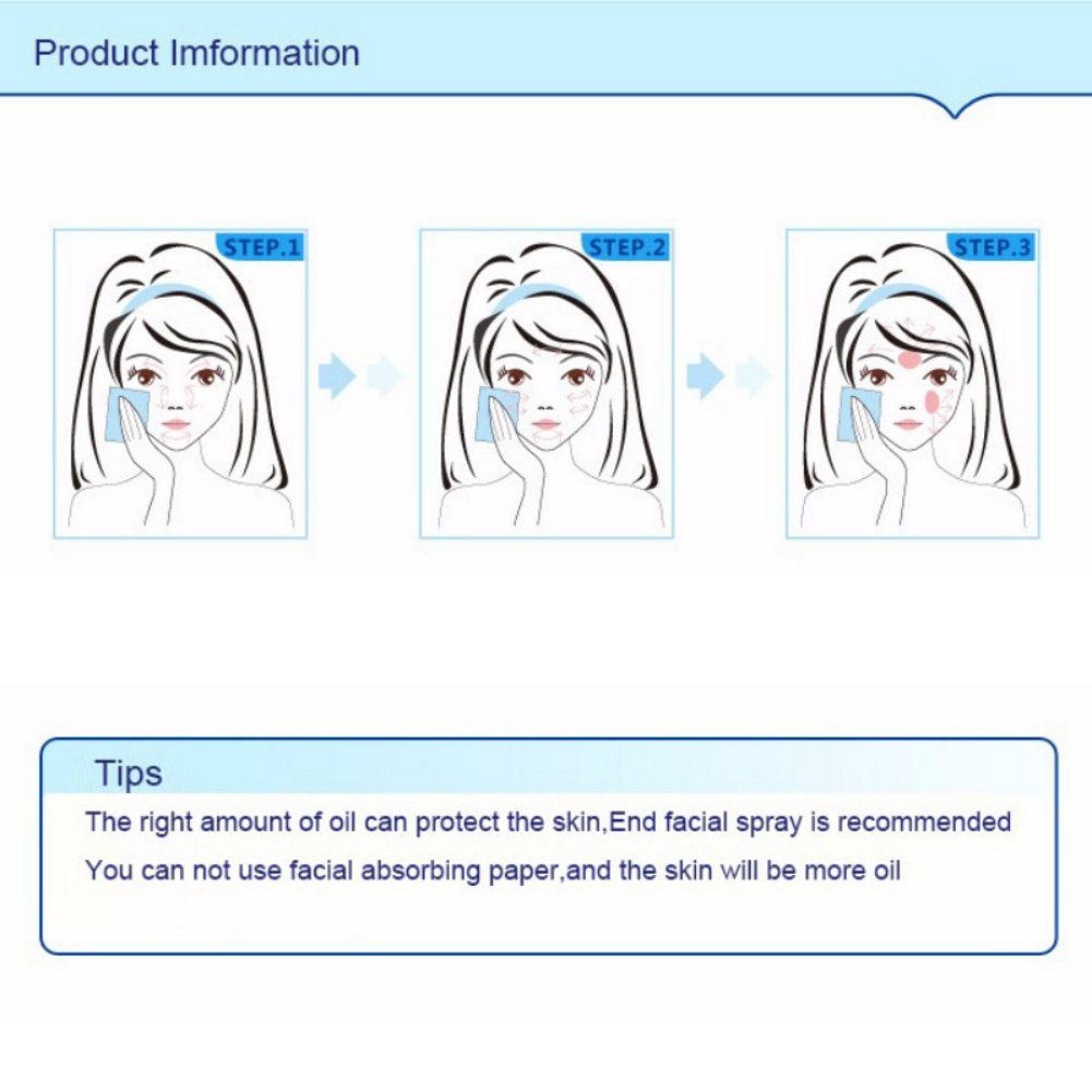 Oil Control Film Blotting Paper - 100 Sheets | Oil Absorbing Sheets for Face | Matte Finish & Shine Control | Perfect for Oily Skin, Makeup Touch-Ups & On-the-Go Use