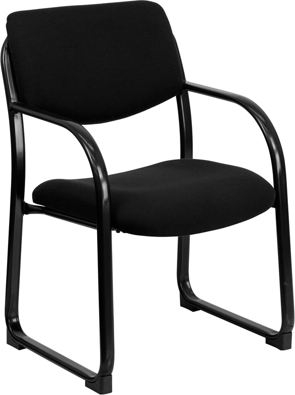 Premium FLASH Fabric Executive Side Reception Chair with Sled Base - Modern Office Guest Seating for Lobby, Conference Room & Waiting Area