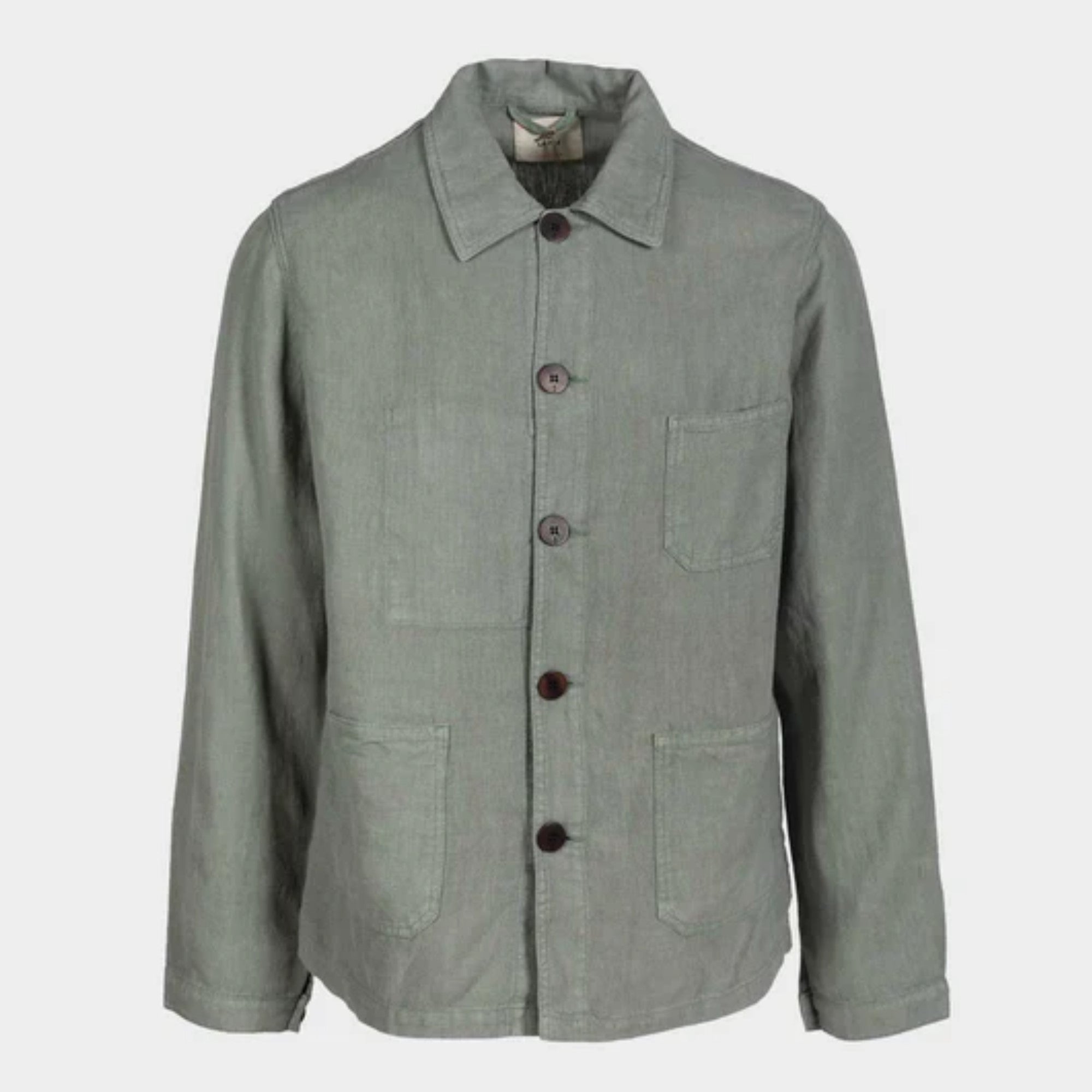 Baptista Linen Worker Jacket - Seagrass Linen Workwear for Men & Women | Durable & Breathable Linen Shirt for Gardening, Hiking & Outdoor Activities