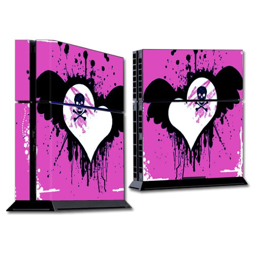 MightySkins Custom Vinyl Skin Wrap Sticker for Sony PlayStation 4 PS4 Console - Poison Heart Design | Protective Cover for Gaming Setups & Home Entertainment Systems