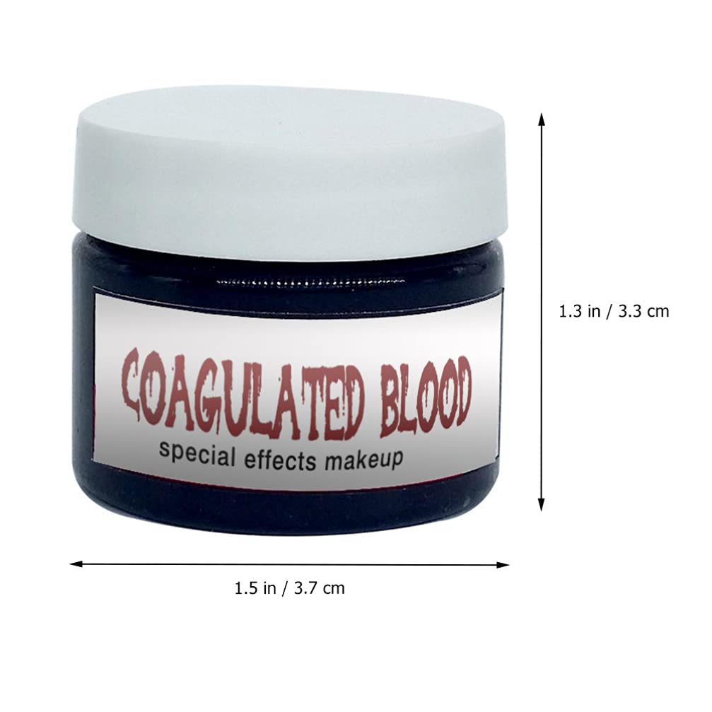 Lurrose 2pcs Fake Plasma Coagulated Blood Makeup Kit - Halloween Special FX Blood Paint, Scar Gel & Skin Wax for Horror Cosplay, Theater, and Movie Effects