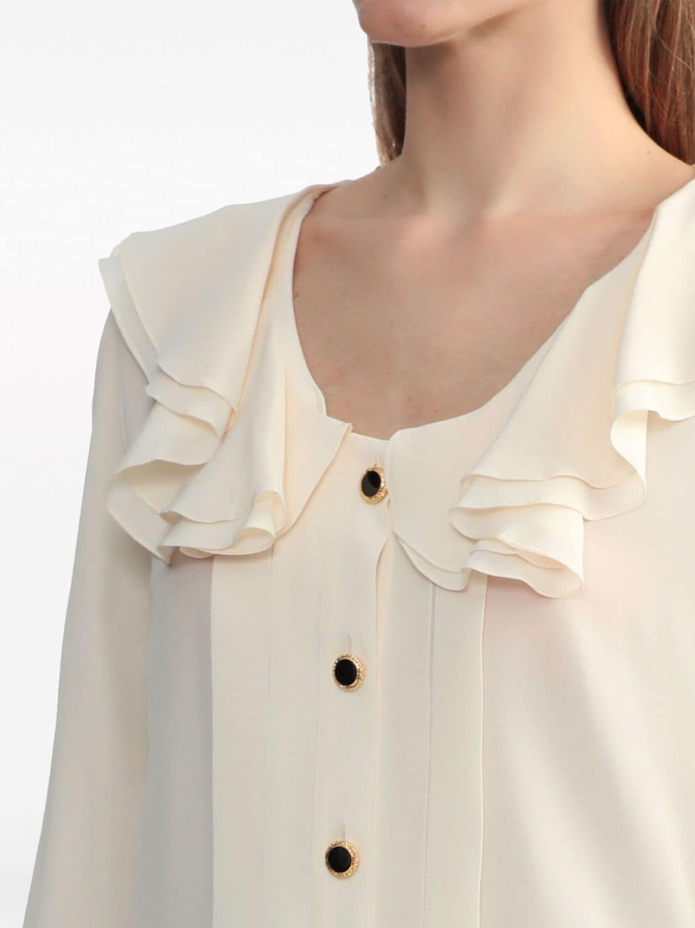 Alessandra Rich Beige Blouse for Women - Elegant Casual & Office Wear - Perfect for Work, Dates & Special Occasions