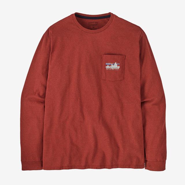 Vintage '73 Skyline Graphic Long Sleeve Pocket T-Shirt for Men - Casual Streetwear & Urban Fashion Essential for Everyday Wear